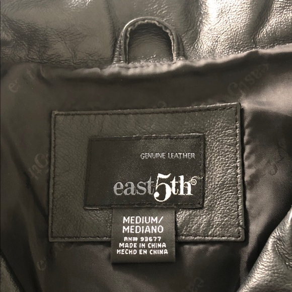 EAST 5th LEATHER COAT EUC - Picture 4 of 9